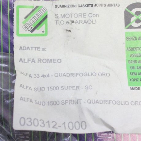 Alfa Romeo 33 Alfa Sud 1500 engine seals kit incomplete