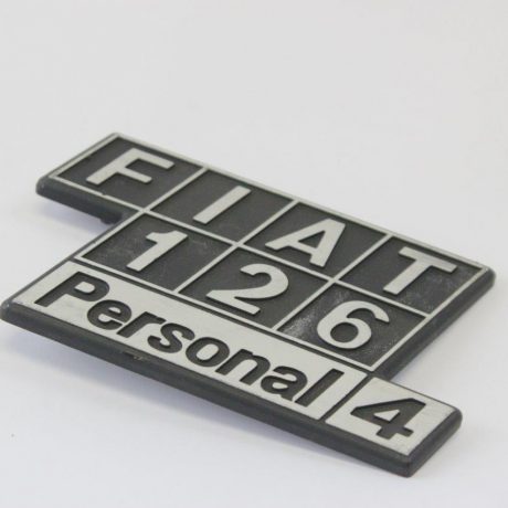 Fiat 126 Personal 4 rear emblem metal