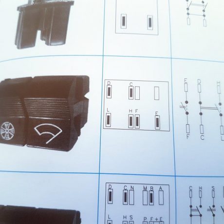 Fiat 1100 D R 1300 1500 C fan wiper dashboard switches 4093192
