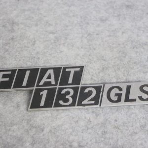 Fiat 132 GLS sign scritta emblem