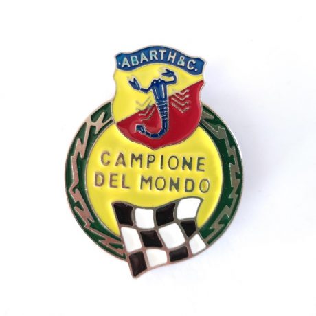 Fiat 600 850 124 A112 emblem Abarth Campione del mondo