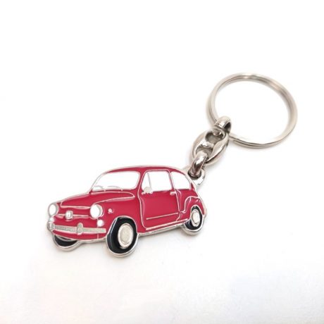 Fiat 600 Seat Zastava 750 keychain red vintage gift