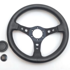 Vintage sport steering wheel black/black 330mm 6x70mm bolts